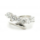 Finger Ring - 925 Sterling Silver - Fleur de Lis Charm with Austrian Crystals - RN-PRG9079
